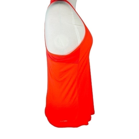 REEBOK racerback tank neon orange mesh insert on back branded size S - Picture 4 of 11